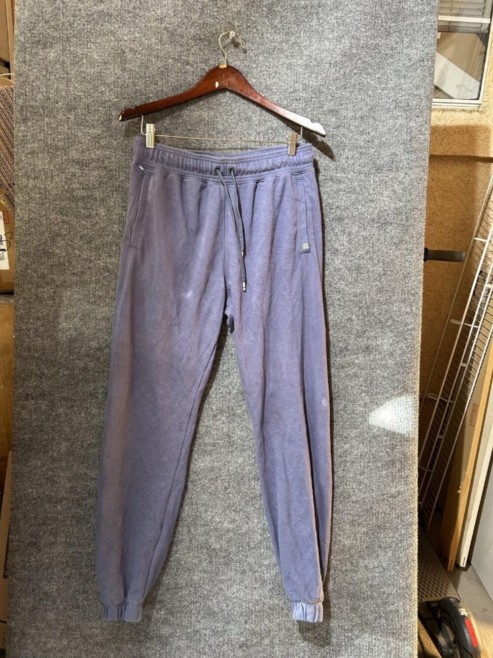 Tommy John Sweatpants Mens Medium Blue French Terry Jogger Pants Pockets